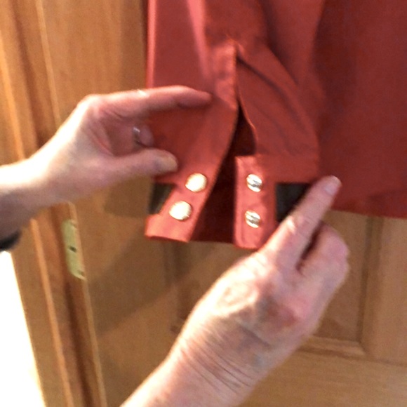 Calvin Klein Rain Coat - Jacket - Burnt Orange - Windbreaker - Medium - Picture 14 of 16